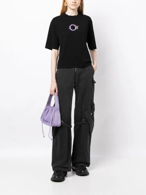 Off-White logo-print cotton T-shirt - Black