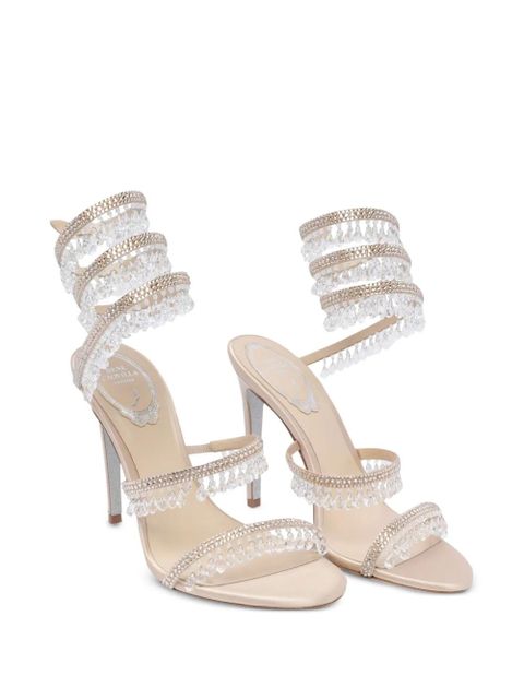René Caovilla 105mm crystal-embellished sandals - Neutrals - zdjęcie produktu nr 2