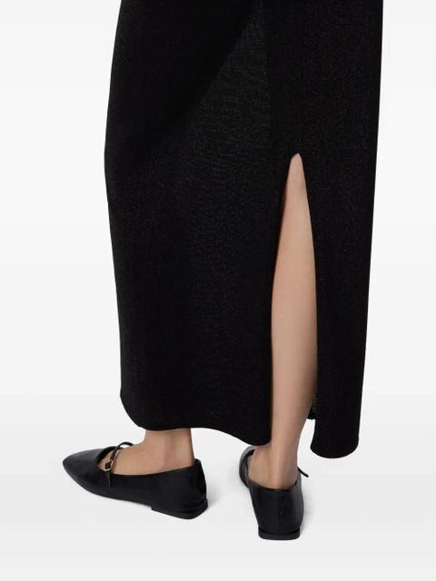 Missoni metallic-detail slit skirt - Black