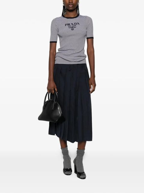 Prada striped logo T-shirt - White - zdjęcie produktu nr 2