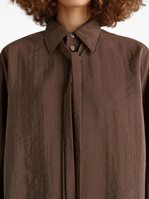LEMAIRE tied-neck shirt - BR402 BRUNETTE