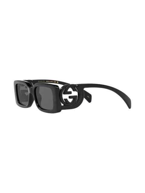 Gucci Eyewear Interlocking G rectangle-frame sunglasses - Black