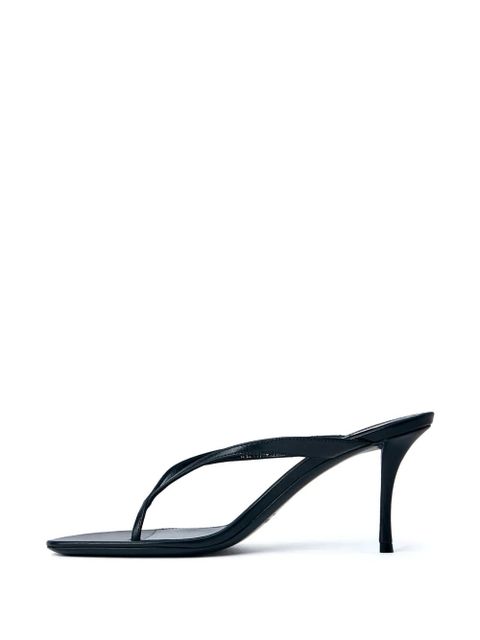 Saint Laurent thong strap heeled mules - Black - zdjęcie produktu nr 2
