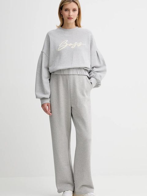 BOSS Orange bluza bawełniana damska kolor szary melanżowa 50547796 - zdjęcie produktu nr 2