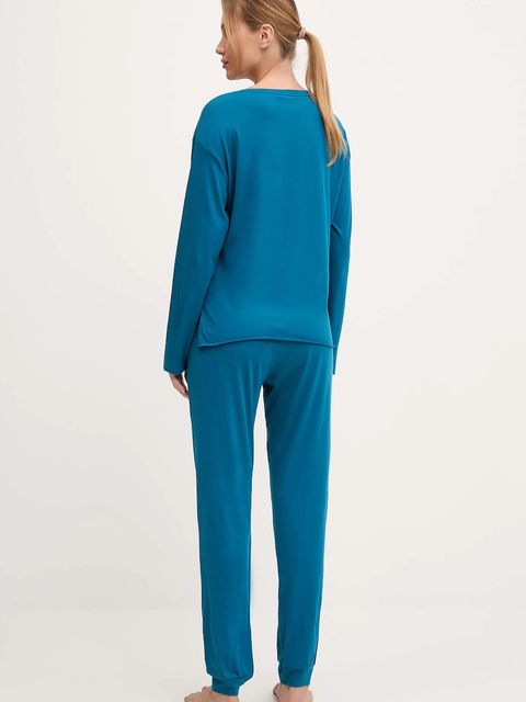 United Colors of Benetton piżama bawełniana damska kolor niebieski 35VB3P048