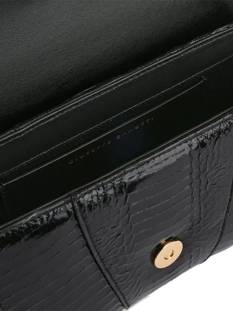 Giuseppe Zanotti Gz Day and Night snakeskin curved shoulder bag - 003 BLACK