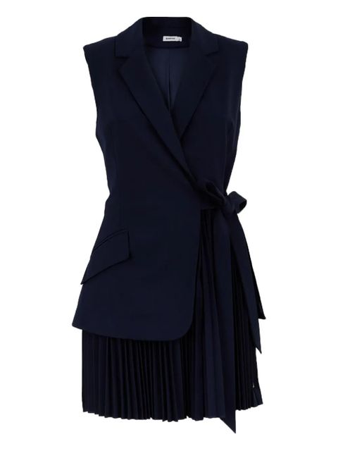 Simkhai Effie pleated wrap dress - Blue - zdjęcie produktu nr 1