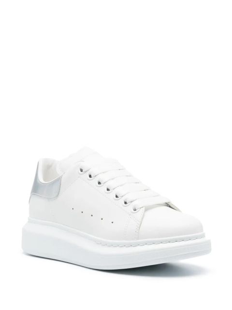 Alexander McQueen iridescent-panel leather sneakers - White - zdjęcie produktu nr 2