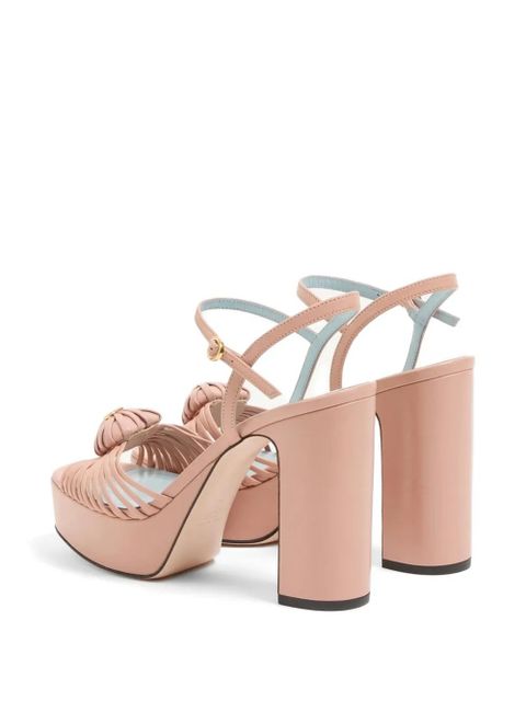 Valentino Garavani Coeur Royal flower platform sandals - Pink