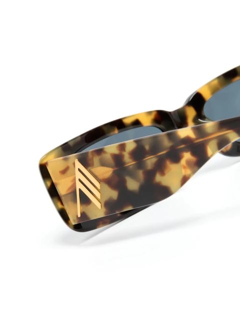 The Attico Mini Mafra rectangle-frame sunglasses - Brown