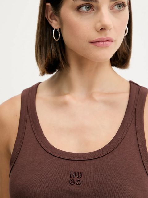 HUGO top damski kolor brązowy 50514489