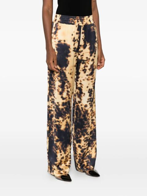 Victoria Beckham elasticated-waist printed trousers - Yellow