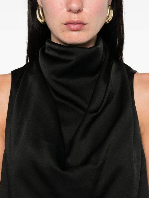 Róhe cowl-neck sleeveless blouse - Black