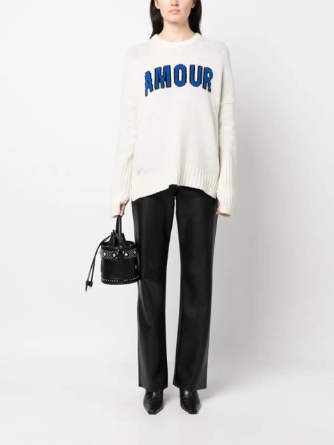 Zadig&Voltaire Malta Amour wool jumper - White