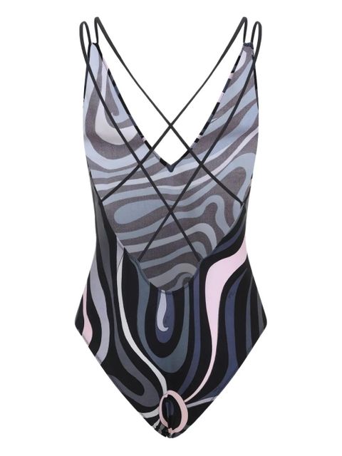 PUCCI cross-back swirl swimsuit - Black - zdjęcie produktu nr 2