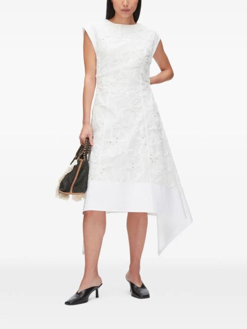 3.1 Phillip Lim floral appliqué bow midi dress - White - zdjęcie produktu nr 2