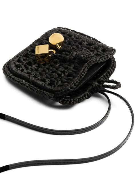 Jacquemus crochet-knit wallet - Black