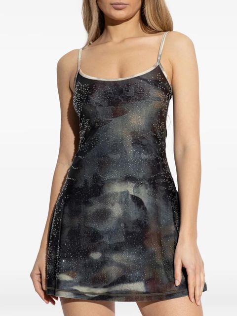 Diesel D-Loop embellished slip mini dress - Black