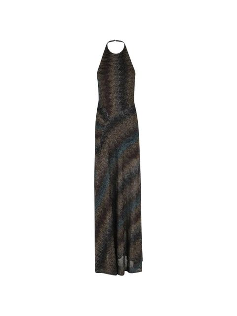 Missoni halter neck snake-print maxi dress - Brown - zdjęcie produktu nr 1