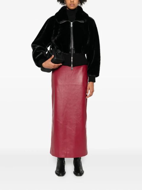 PINKO ribbed zip-front jacket - Black