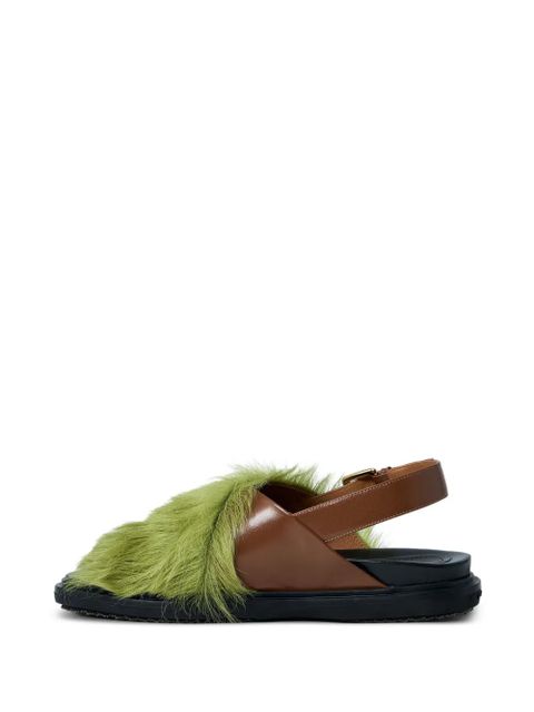 Marni calf-hair sandals - Green - zdjęcie produktu nr 2
