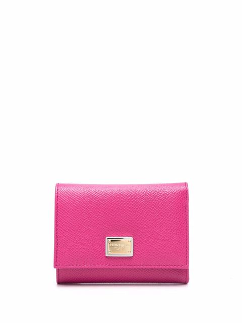 Dolce & Gabbana logo-plaque leather wallet - Pink - zdjęcie produktu nr 1
