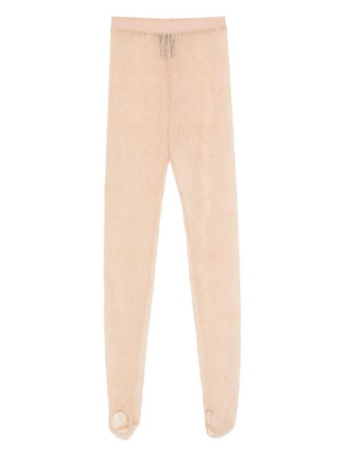 WARDROBE.NYC lace stirrup leggings - Neutrals - zdjęcie produktu nr 1