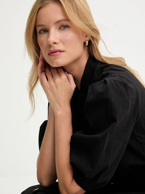 Answear.LAB sukienka kolor czarny maxi rozkloszowana