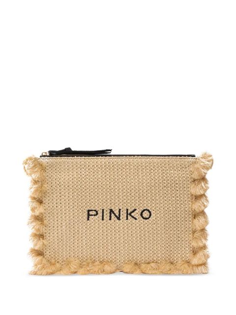 PINKO tassel top-zip clutch bag - Neutrals - zdjęcie produktu nr 1