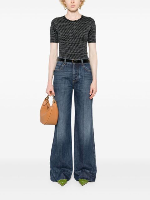 Valentino Garavani Toile Iconographe knitted top - Grey - zdjęcie produktu nr 2