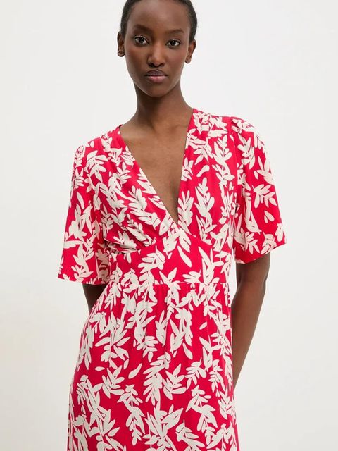 Answear.LAB sukienka kolor różowy maxi rozkloszowana - zdjęcie produktu nr 2