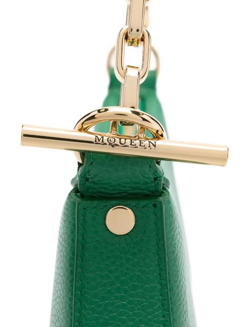 Alexander McQueen T-Bar chain-strap leather tote bag - Green