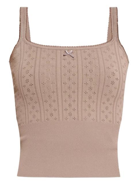 JW Anderson bow-detail open-work tank top - Neutrals - zdjęcie produktu nr 1