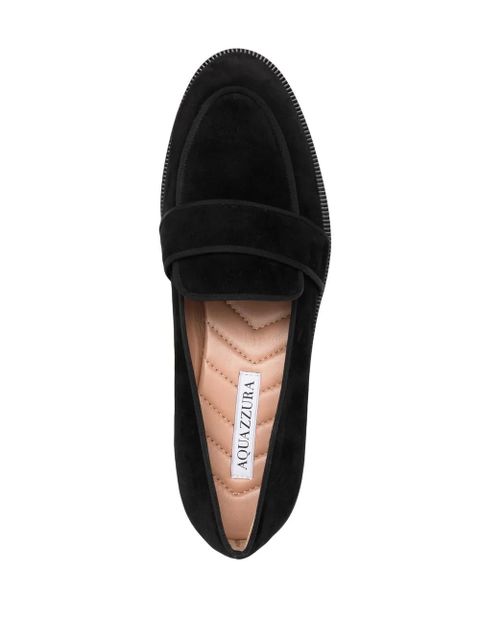 Aquazzura Martin suede loafers - Black - zdjęcie produktu nr 2