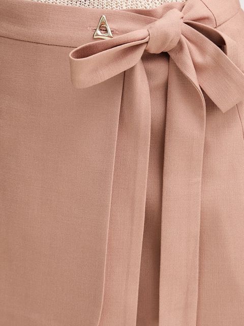 AERON spodnie HURAA damskie kolor pomarańczowy szerokie high waist PA330474