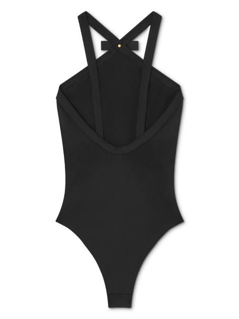Versace Gianni Ribbon swimsuit - Black