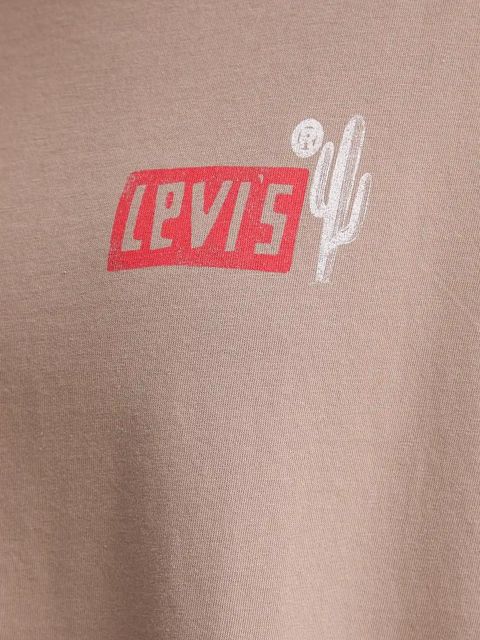Levi's t-shirt bawełniany damski kolor brązowy 000G4