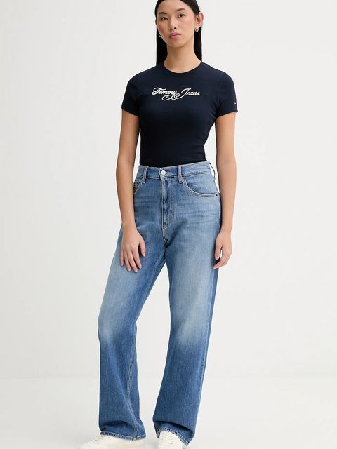 Tommy Jeans t-shirt damski kolor granatowy DW0DW21838 - zdjęcie produktu nr 2