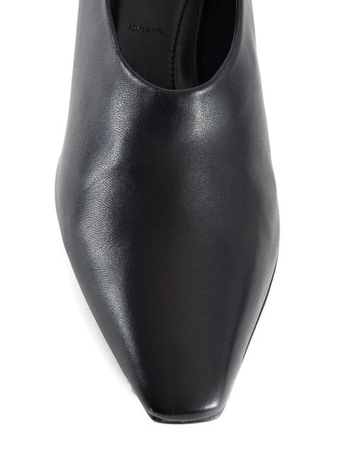 Aeyde 60mm square toe leather loafers - Black