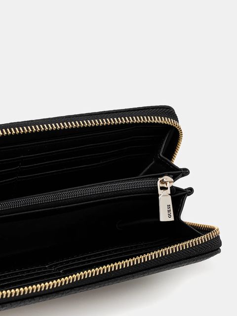 Guess portfel BRENTON damski kolor czarny SWPG96 48146