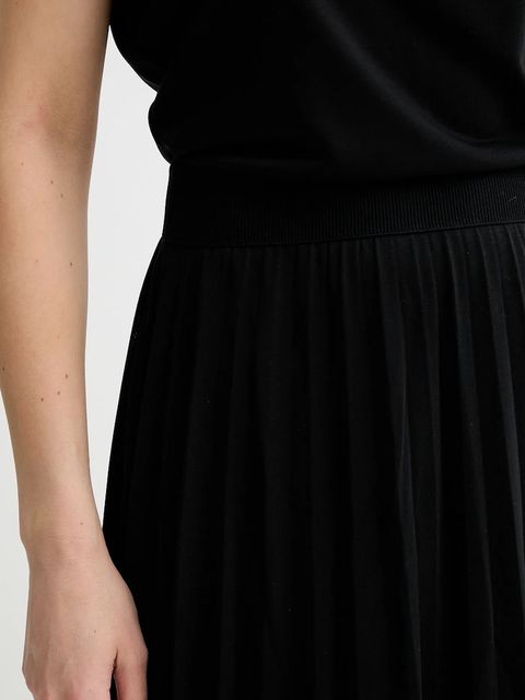 Marc O'Polo sukienka kolor czarny midi rozkloszowana 506212359111