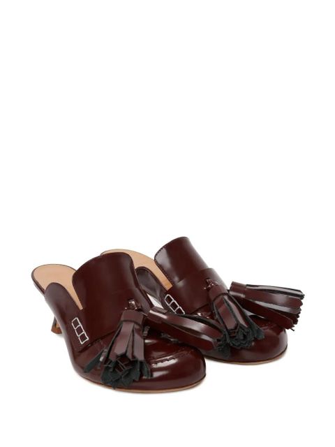 JW Anderson tassel-detail leather mules - Red - zdjęcie produktu nr 2