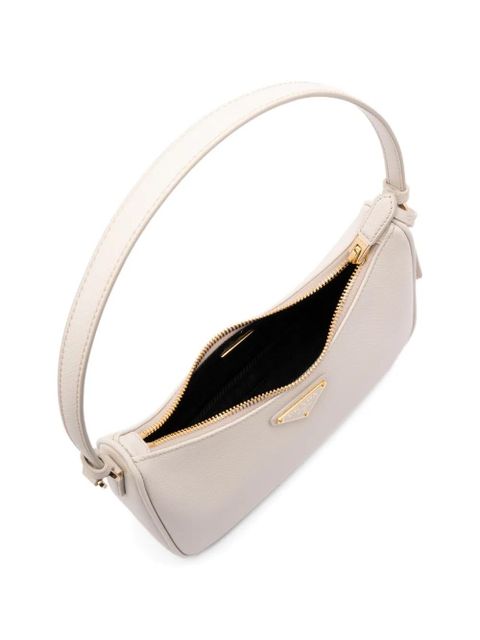 Prada mini Re-Edition logo-plaque shoulder bag - Neutrals