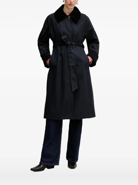 Barbour Reagan corduroy-trims trench coat - Blue - zdjęcie produktu nr 1