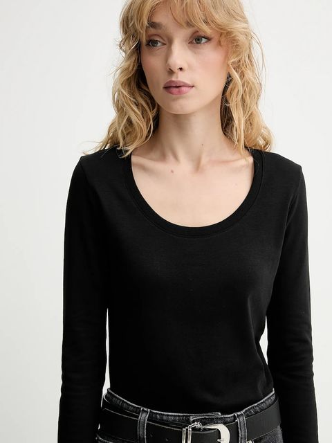 Calvin Klein longsleeve bawełniany kolor czarny LV044D228G