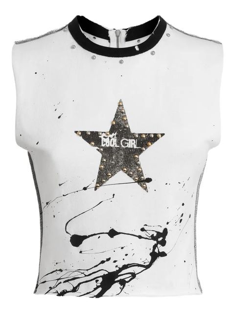 Dolce & Gabbana star-print studded top - White - zdjęcie produktu nr 1