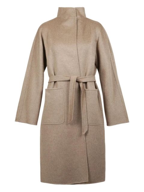 Max Mara stand-neck patch-pockets double-breasted coat - Neutrals - zdjęcie produktu nr 1