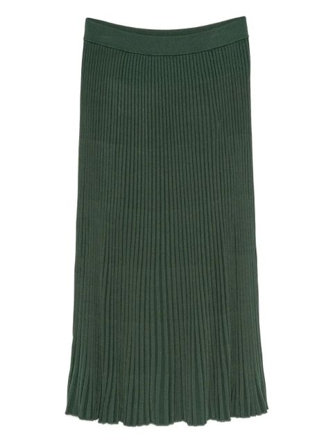 ZIMMERMANN ribbed-pleated midi skirt - Green - zdjęcie produktu nr 1