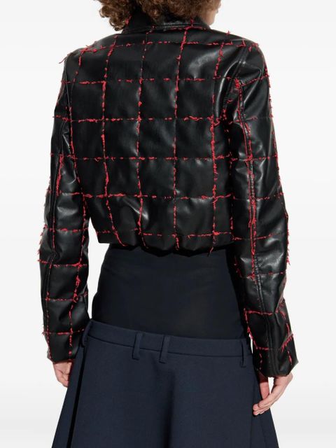 Diesel quilted grid-stitched cropped jacket - Black - zdjęcie produktu nr 2