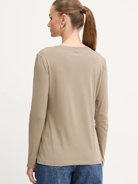 Armani Exchange longsleeve bawełniany kolor beżowy XW001350 AF17172 - zdjęcie produktu nr 2